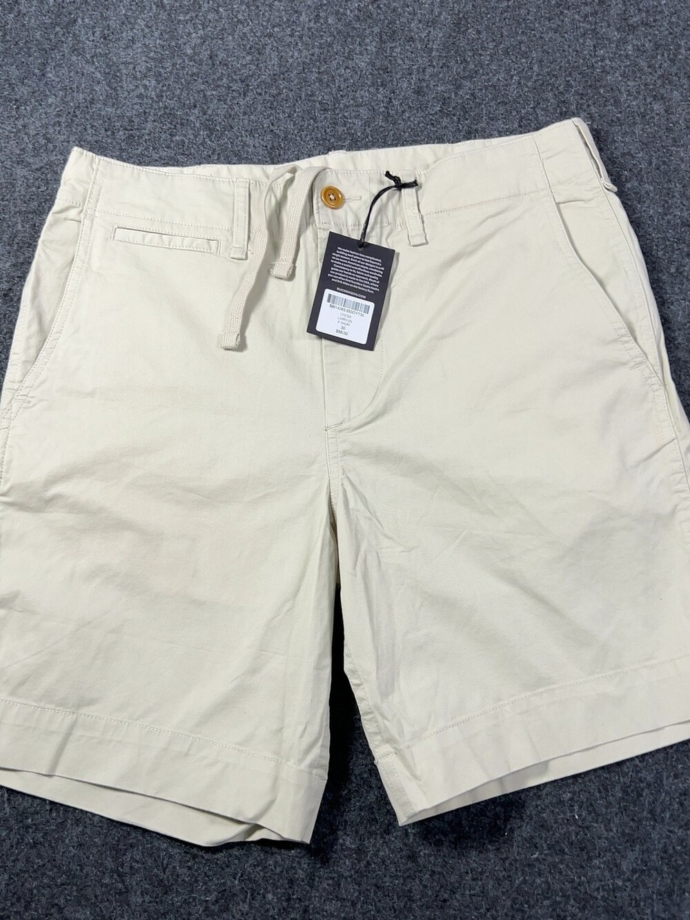 Buck Mason Mens Carry-On 8" Short Oyster Sz 30 NWT Msrp88 [NE1]